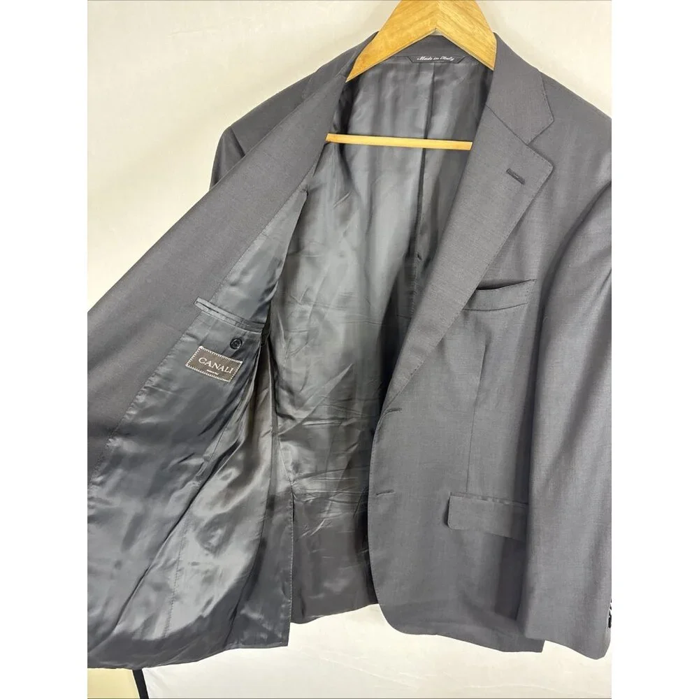 Canali x Henry Singer Gray Wool Blazer Sport Coat‎ Italy EU 52 US 42R